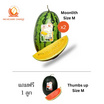ณิชชาชามม์ แตงโม Moonlith Size M กล่อง 2 ลูก แถม Thumbs up Size M 1 ลูก