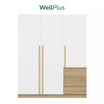 WellPlus ตู้เสื้อผ้าบานเปิด 3 บานพร้อมลิ้นชัก ขนาด180x60x150ซม.