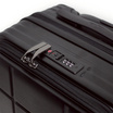 HQ LUGGAGE กระเป๋าเดินทาง PC เปิดด้านหน้า ระบบล็อค TSA 4 ล้อคู่ รุ่น 98033 สีดำ