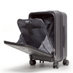HQ LUGGAGE กระเป๋าเดินทาง PC เปิดด้านหน้า ระบบล็อค TSA 4 ล้อคู่ รุ่น 98033 สีเทา