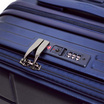 HQ LUGGAGE กระเป๋าเดินทาง PC เปิดด้านหน้า ระบบล็อค TSA 4 ล้อคู่ รุ่น 98033 สีกรม
