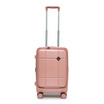 HQ LUGGAGE กระเป๋าเดินทาง PC เปิดด้านหน้า ระบบล็อค TSA 4 ล้อคู่ รุ่น 98033 สีชมพู