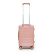 HQ LUGGAGE กระเป๋าเดินทาง PC เปิดด้านหน้า ระบบล็อค TSA 4 ล้อคู่ รุ่น 98033 สีชมพู
