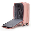 HQ LUGGAGE กระเป๋าเดินทาง PC เปิดด้านหน้า ระบบล็อค TSA 4 ล้อคู่ รุ่น 98033 สีชมพู