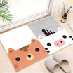 Homelove พรมเช็ดเท้า พรมเช็ดเท้าการ์ตูน น่ารัก กันลื่น ซับน้ำดี ลายวัว-แมว