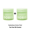 Doris โทนเนอร์แพด Tea Tree Oil-Control Hydrating Cotton Pad 140 มล.(80 แผ่น) (แพ็ก 2 ชิ้น)