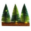 YSB-B1S125-ต้นคริสต์มาสปลอมตกแต่ง พร้อมไฟ LED สีเขียว ( 3 ชิ้น / 1 ชุด)