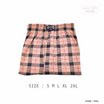 100 Salueng กางเกงบ๊อกเซอร์ (BOXER) ผ้ายืดนิ่ม ลายสก๊อต สีครีม
