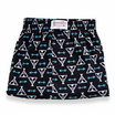 100 Salueng กางเกงบ๊อกเซอร์ (BOXER) ผ้ายืดนิ่ม ลายเหินเวหา สีนิลสงัด (ดำ)