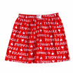 100 Salueng กางเกงบ๊อกเซอร์ (BOXER) ผ้ายืดนิ่ม ลายระวังแตก สีแดง