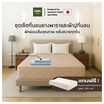 Kawa ชุดเซ็ตที่นอนยางพาราแท้รุ่น Fudo สีน้ำตาล พร้อมชุดผ้าปูที่นอนฟ้า แถมฟรีหมอนยางพารา