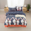 Fluffy ชุดผ้าปู+นวม ลาย Pink Rabbit