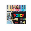 uni ปากกามาร์คเกอร์ POSCA รุ่น PC-5M Soft color set 8 สี