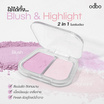 Odbo บลัชออนและไฮไลท์ Duo Fuse Blush & Highlight 3+3กรัม