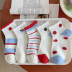 Fashion sock ถุงเท้าลาย APPLE B143 (5ลาย/10คู่)