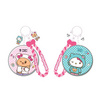 พวงกุญแจกระจกพกพา Hello Kitty X Butterbear ลายสก็อต สายสีชมพู