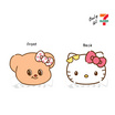 กิ๊บหนีบผม Hello Kitty X Butterbear ลายหน้าน้องเนยคิตตี้