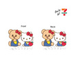 กิ๊บหนีบผม Hello Kitty X Butterbear ลายชุดเอี๊ยม