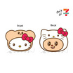 กิ๊บหนีบผม Hello Kitty X Butterbear ลายฮู้ดน้องเนยคิตตี้