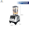Worldtech เครื่องปั่น 1.6 ลิตร รุ่น WT-PB2200