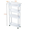 CASSA ชั้นวางสแตนเลสพลาสติก 4 ชั้น ล้อเลื่อน
