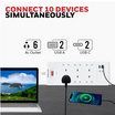 Honeywell ปลั๊กไฟ 6 ช่อง 2 TypeC 2USb