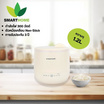 SMARTHOME หม้อหุงข้าวมัลติฟังก์ชั่น 1.2 ลิตร รุ่น SM-RCD301 Cream