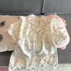 Forever25 ชุดนอนผู้หญิงคอปก เสื้อแขนสั้นพร้อมกางเกงขาสั้น สีครีมฟ้า
