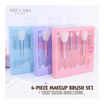 Nee Cara เซ็ตแปรงแต่งหน้า Makeup Bursh Set With Travel Case (6ชิ้น)