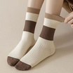 CC SOCK ถุงเท้าข้อยาวโทนน้ำตาล LBR (แพ็ก 5 คู่)