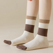 CC SOCK ถุงเท้าข้อยาวโทนน้ำตาล LBR (แพ็ก 5 คู่)