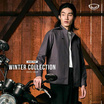 GRAND SPORT เสื้อแจ็คเก็ตตัดต่อบ่า 2025 สีเทา รุ่น 030004