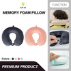 KA-O หมอนรองคอ Travel Memory Foam Neck Pillow