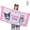 M2S Lifestyle ผ้าเช็ดตัว ลายลิขสิทธิ์ My Melody and Kuromi สีขาวหัวใจ 27x54นิ้ว