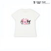 M2S Lifestyle เสื้อยืด ลายลิขสิทธิ์ My Melody and Kuromi สีขาว ลายหัวใจ 1