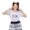 M2S Lifestyle เสื้อยืด ลายลิขสิทธิ์ My Melody and Kuromi สีขาว ลายหัวใจ 1