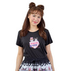 M2S Lifestyle เสื้อยืด ลายลิขสิทธิ์ My Melody and Kuromi สีดำ ลายหัวใจ 1
