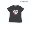 M2S Lifestyle เสื้อยืด ลายลิขสิทธิ์ My Melody and Kuromi สีดำ ลายหัวใจ 2