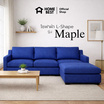Wellplus โซฟาผ้าแคนวาส L-Shape รุ่น Maple แยกที่วางขา