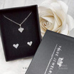 ValueJewelry เซ็ตเครื่องประดับคริสตัล ชุบทองคำขาว ลาย หัวใจ Heart