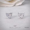 ValueJewelry เซ็ตเครื่องประดับคริสตัล ชุบทองคำขาว ลาย หัวใจ Heart