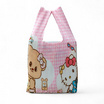 ถุงผ้าพลีท Hello Kitty X Butterbear ขนาด 17 X 18 นิ้ว สีชมพู
