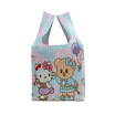 ถุงผ้าพลีท Hello Kitty X Butterbear ขนาด 17 X 18 นิ้ว สีฟ้า