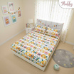 Fluffy ชุดผ้าปูรวมนวม ลาย Mini Zoo 6 ฟุต
