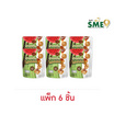 แน็คเก็ต ข้าวแต๋นน้ำแตงโมหน้าน้ำอ้อย 45 กรัม (แพ็ก 6 ชิ้น)
