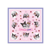 ผ้าพันคอ My Melody & Kuromi สีชมพู ขอบสีม่วง