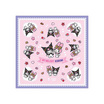 ผ้าพันคอ My Melody & Kuromi สีชมพู ขอบสีม่วง