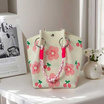 Fashion bag กระเป๋าถือถักนิตติ้ง ลายดอกไม้