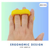 Abloom อุปกรณ์บริหารมือ วัสดุ TPR พร้อม ช่อง นิ้ว 2 ช่อง สีเหลือง