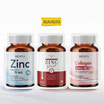 MEDITA ซิงค์ กลูโคเนต 75 mg 21 แคปซูล , ซิงค์ พลัส 30 แคปซูล , คอลลาเจน-คิวเทน 30 แคปซูล